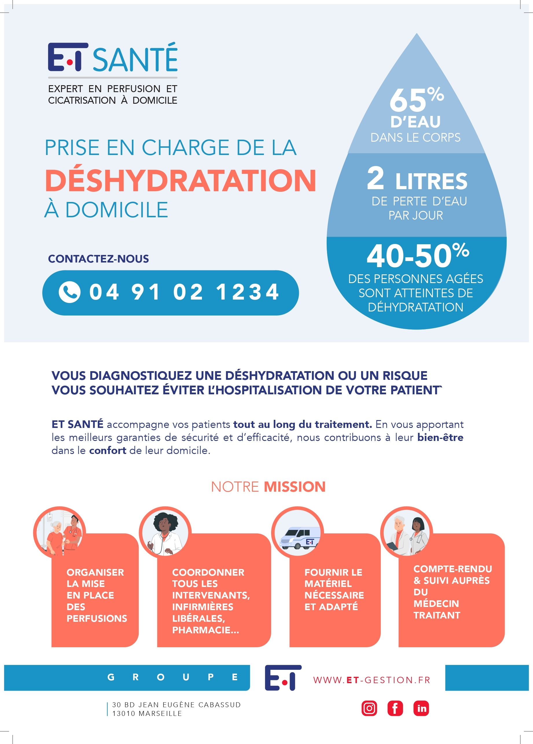 PRISE EN CHARGE DE LA DESHYDRATATION A DOMICILE